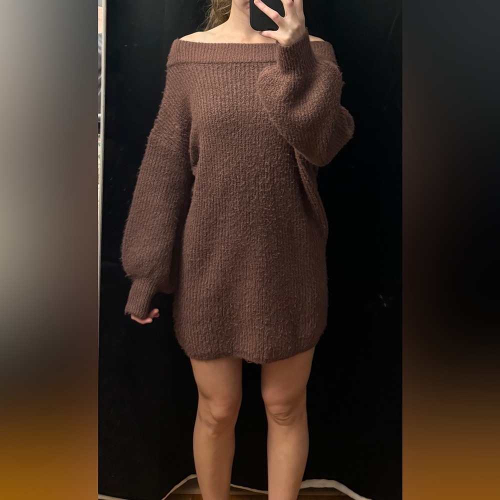 EXPRESS- Maroon cozy sweater dress!